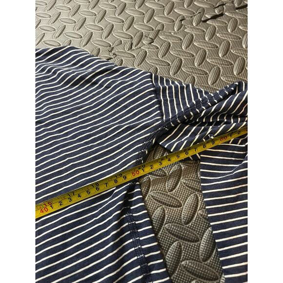 Lululemon Emerald Long Sleeve Modern Stripe Heathered Code‎ Blue White Size 4 - Picture 7 of 8